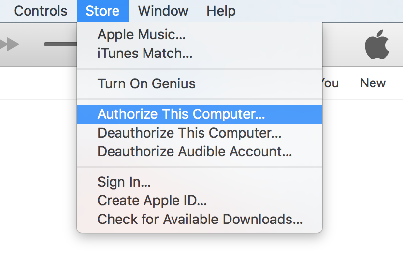 authorize a computer for itunes mac